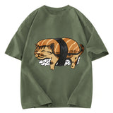 Tokyosol Nigiri Sushi With Cat Filling Washed T Shirt