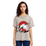 Tokyosol Japanese Crane Tsuru Washed T Shirt