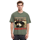 Tokyosol Society Raccoon Washed T Shirt