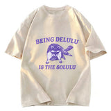 Tokyosol Funny Delusional Raccoon Washed T Shirt