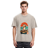 Tokyosol Otter Eating Sushi Washed T Shirt
