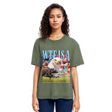 Tokyosol Funny Eagle Meme Washed T Shirt