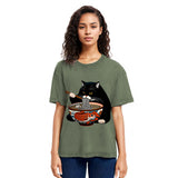 Tokyosol Fat Cat Eating Ramen Classic T-Shirt