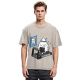 Tokyosol Funny Sushi Fitness Washed T Shirt