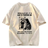 Tokyosol Raccoon Not Studied Washed T Shirt