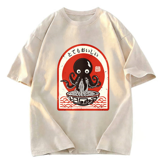Tokyosol Ramen Lover Octopus Washed T Shirt