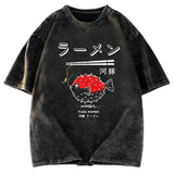 Tokyosol Fugu Ramen Japanese Retro Print Jean T Shirt