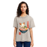 Tokyosol Neko Ramen Washed T Shirt