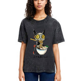Tokyosol Ramen Lover Robot Cat Washed T Shirt