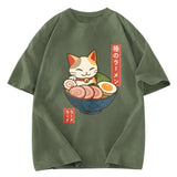Tokyosol Neko Ramen Washed T Shirt