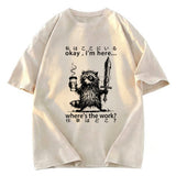 Tokyosol Raccoon Ready To Work Washed T Shirt