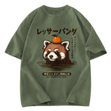 Tokyosol Cute Red Panda Washed T Shirt