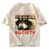 Tokyosol Society Raccoon Washed T Shirt