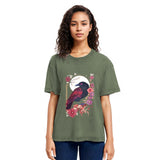 Tokyosol Goth Raven Moon Washed T Shirt