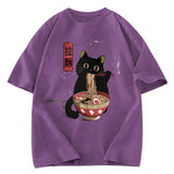 Tokyosol Vintage Japanese Cat Washed T-Shirt