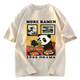 Tokyosol More Ramen Less Drama Panda Washed T-Shirt
