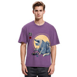 Tokyosol Cute Japanese Sushi Cat Washed T Shirt