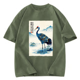 Tokyosol The Graceful Crane Washed T Shirt