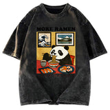 Tokyosol More Ramen Less Drama Panda Washed T-Shirt