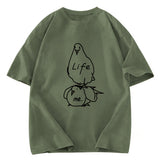 Tokyosol Life Is A Burden Washed T Shirt