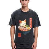 Tokyosol Neko Ramen Washed T Shirt