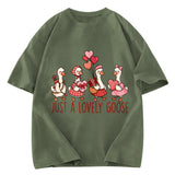 Tokyosol Just A Lovely Goose Crop T Shirt