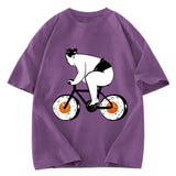 Tokyosol Sumo Riding A Sushi Bike Washed T Shirt