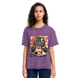 Tokyosol Moo Deng Eat Sushi Washed T Shirt