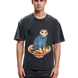 Tokyosol Japanese Cat On Ramen Washed T Shirt