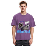 Tokyosol Fun Raccoon Meme Washed T Shirt