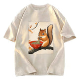 Tokyosol Squirrel Eating Ramen Washed T Shirt