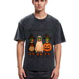 Tokyosol Funny Goose Halloween Washed T Shirt