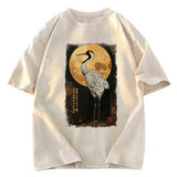 Tokyosol Vintage Japanese Crane Kanji Washed T Shirt