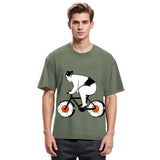 Tokyosol Sumo Riding A Sushi Bike Washed T Shirt