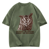 Tokyosol Owl Hootin Hollerin Washed T Shirt