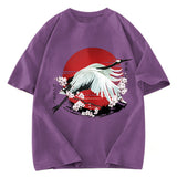 Tokyosol Japanese Crane Tsuru Washed T Shirt