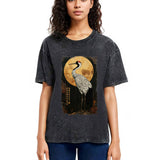 Tokyosol Vintage Japanese Crane Kanji Washed T Shirt
