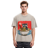 Tokyosol Ramen Lover Raccoon Washed T Shirt