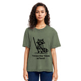 Tokyosol Focused Samurai Raccoon Washed T Shirt