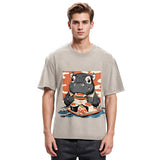 Tokyosol Moo Deng Eat Sushi Washed T Shirt