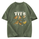 Tokyosol Stop Staring At My Tits Meme Bird Washed T Shirt