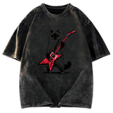 Tokyosol Raccoon Playing Guitar Washed T Shirt