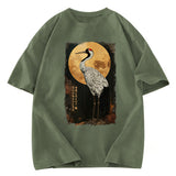 Tokyosol Vintage Japanese Crane Kanji Washed T Shirt
