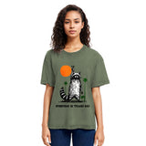 Tokyosol Everyday Is Trash Day Raccoon Washed T Shirt