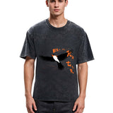 Tokyosol Japanese Inspired Bird Washed T Shirt
