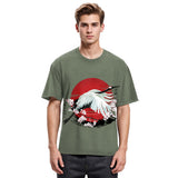 Tokyosol Japanese Crane Tsuru Washed T Shirt