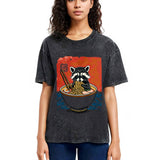 Tokyosol Ramen Lover Raccoon Jean T Shirt