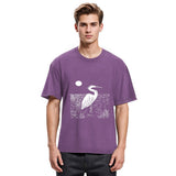 Tokyosol Woodcut Crested Lbis Washed T Shirt