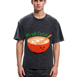 Tokyosol Miso Cute Washed Zip T Shirt