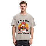 Tokyosol Just A Boy Who Loves Anime And Ramen Washed T Shirt